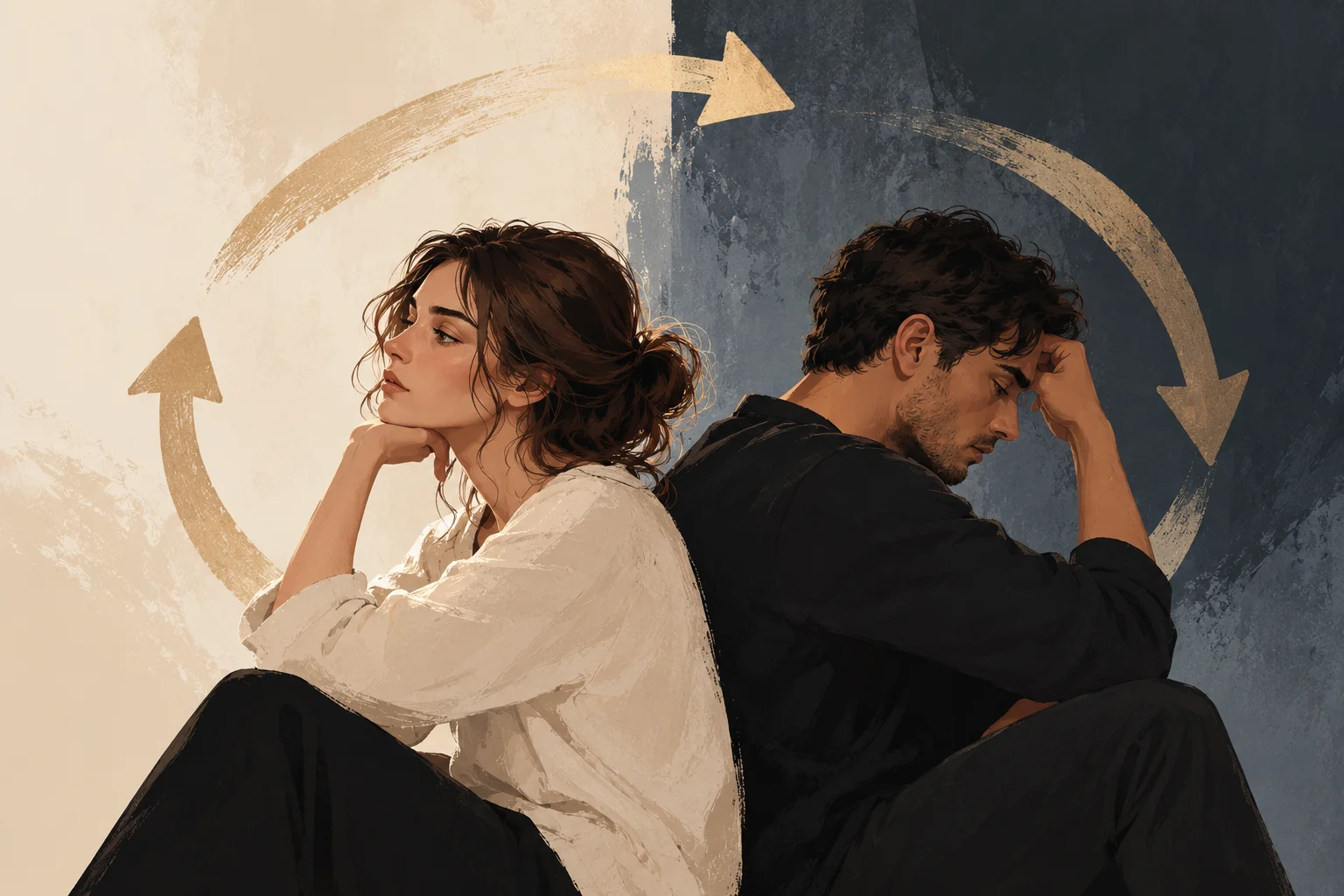 Laughing couple embracing near the coast